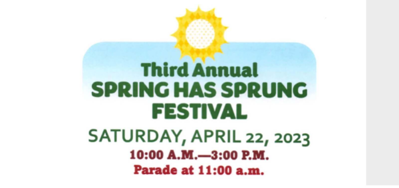 Third Annual Spring has sprung Festival 2023 details in event page