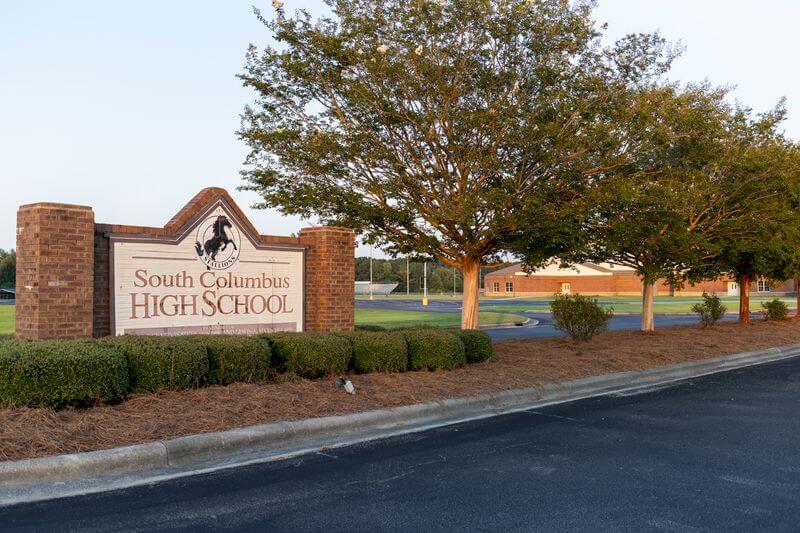 South columbus high school entrance sign