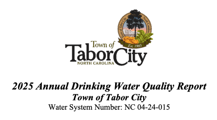 2025 Annual Drinking Water Quality Report Tabor City