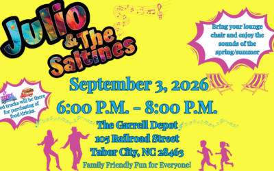NEW DATE – Town of Tabor City Announces Free Concert Featuring Julio & The Saltines on September 3rd